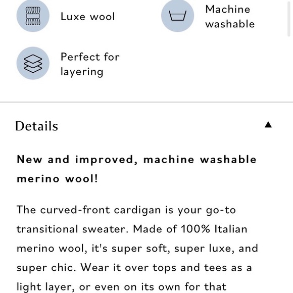 2xS (size 6-8) Universal Thread Curve Cardi in Slate - Picture 4 of 7